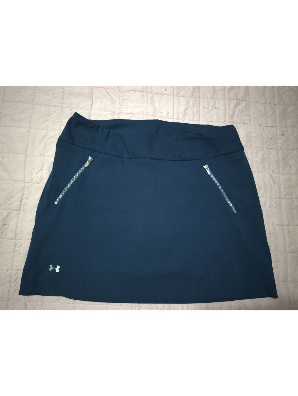 Under Armour Navy Blue Athletic Skort with Zip Pockets